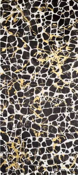Infinity Black-Statuario-Gold Decoro Organic 80x180